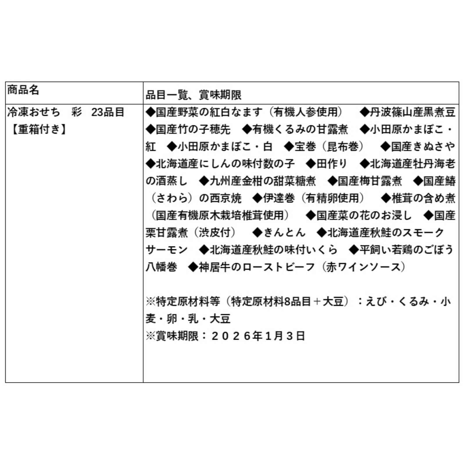 おせち料理『彩』セット【重箱付き】