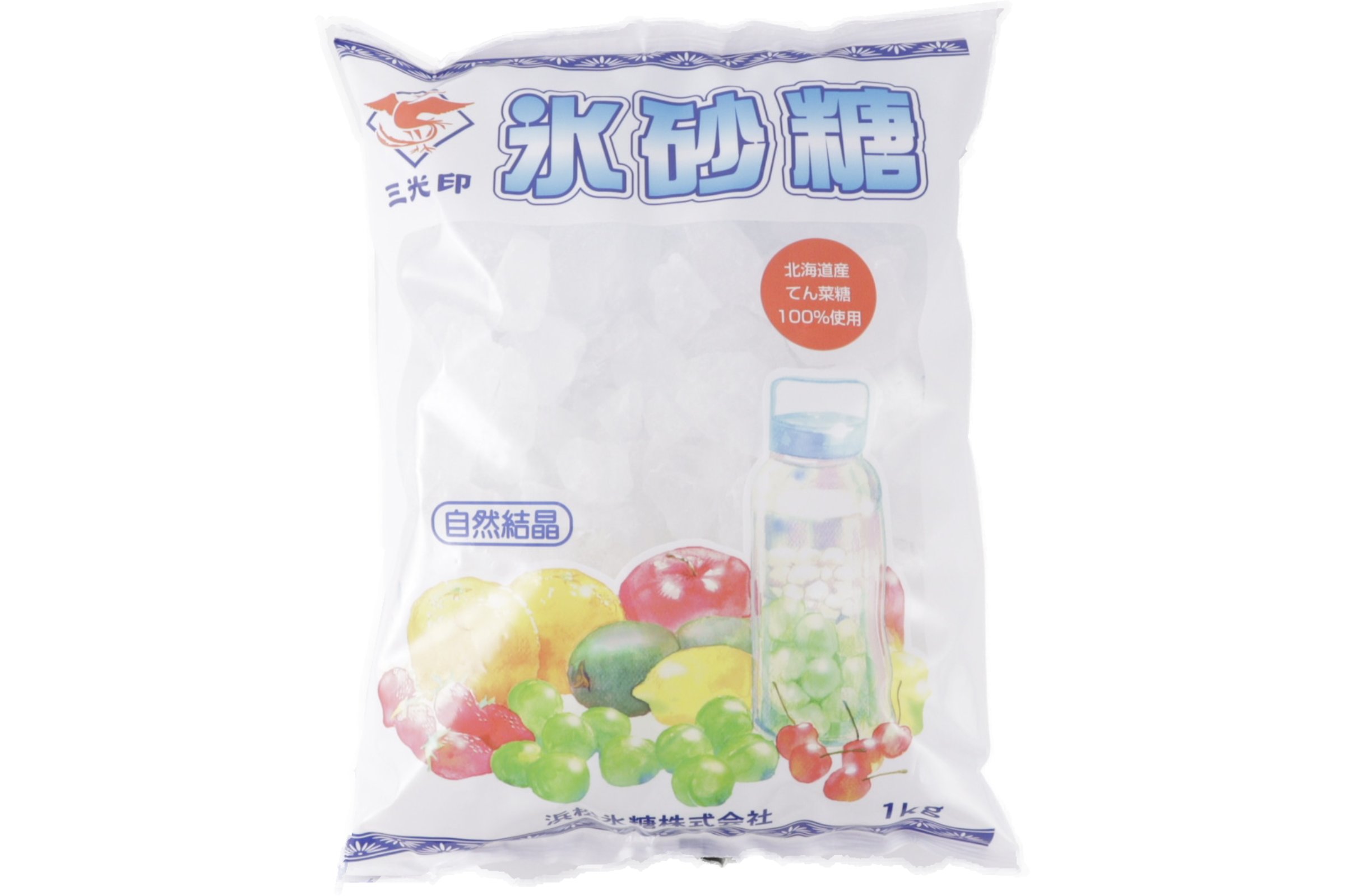 三光印 氷砂糖(ロック)中角 1kg　北海道てん菜糖100％使用　北海道てんさい糖100％使用