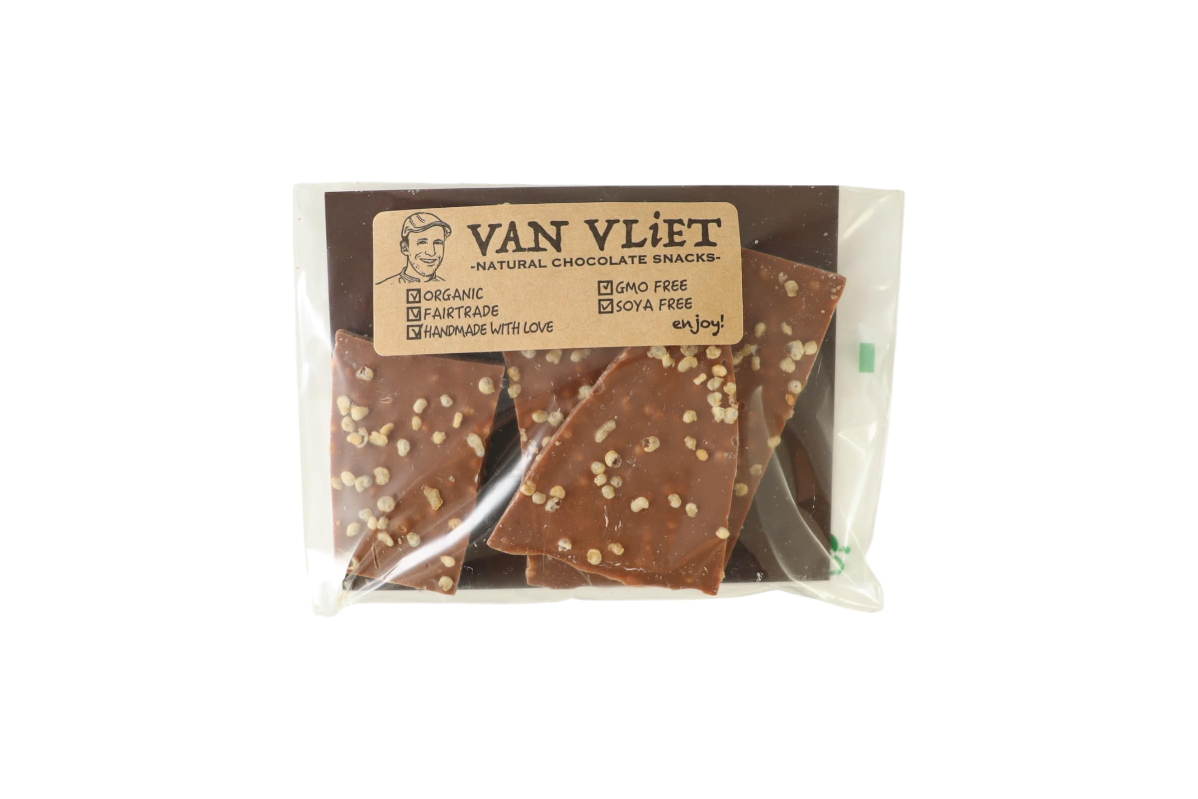 オーガニックチョコレートバーク（ミルク×パフキヌア）