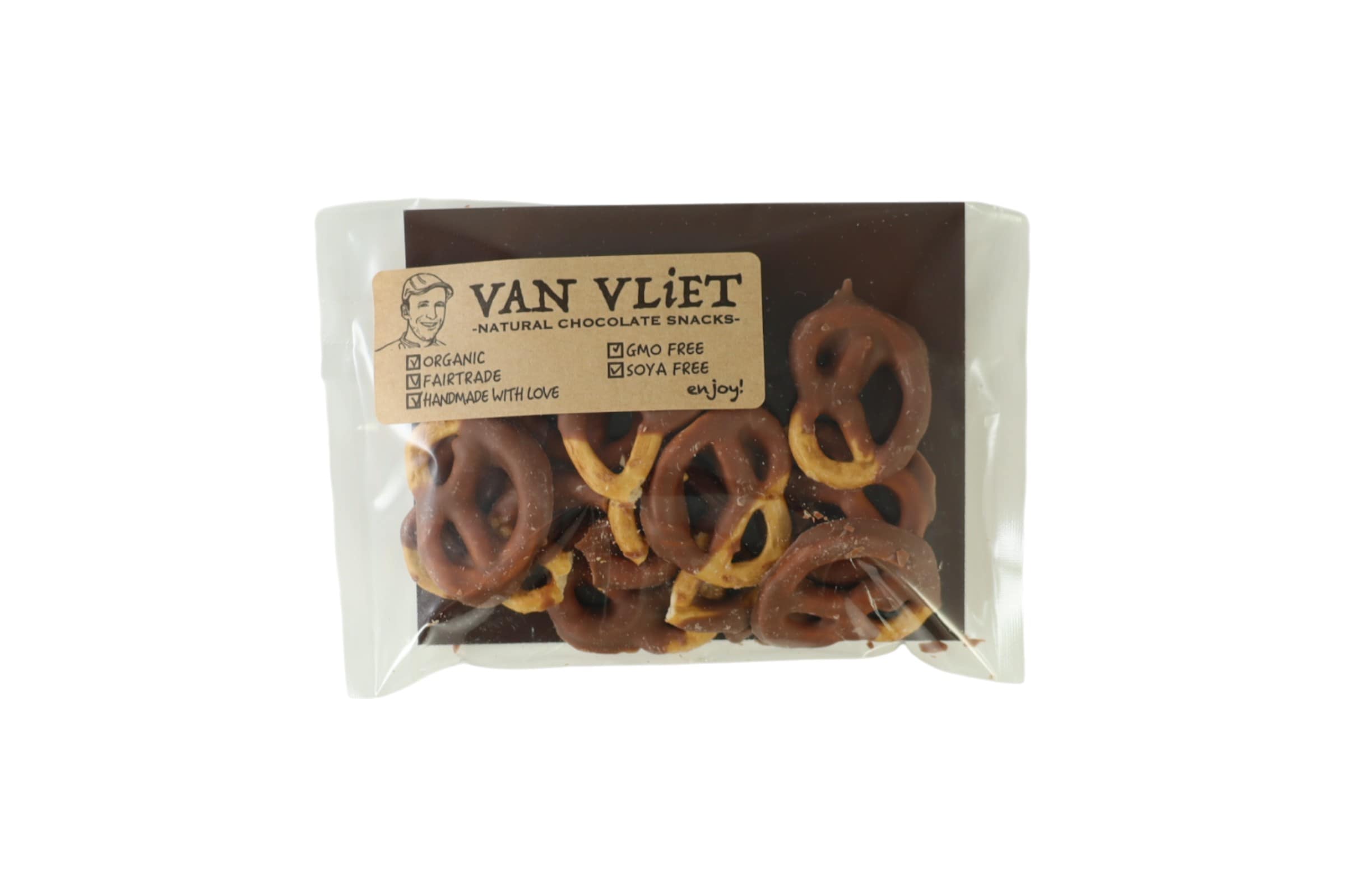 オーガニックチョコレートディップドプレッツエル（ミルク）