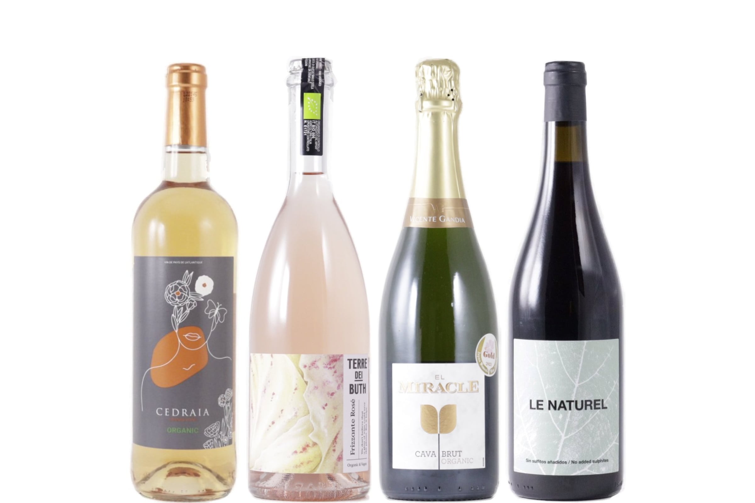 ワインセット ミックス4本（オレンジ、ロゼ微発砲、白泡、赤）［送料無料］