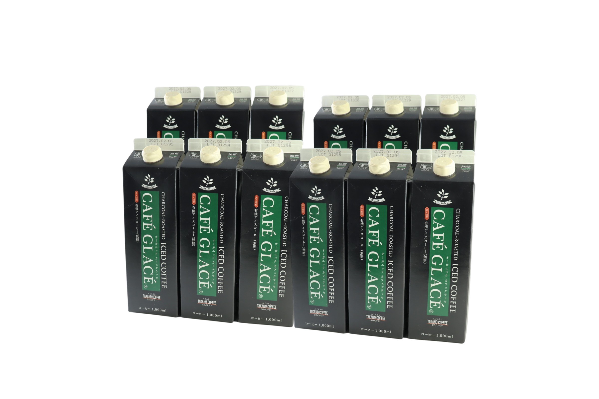 【送料無料】炭火焙煎　有機アイスコーヒー無糖12本セット【ポイント2倍】