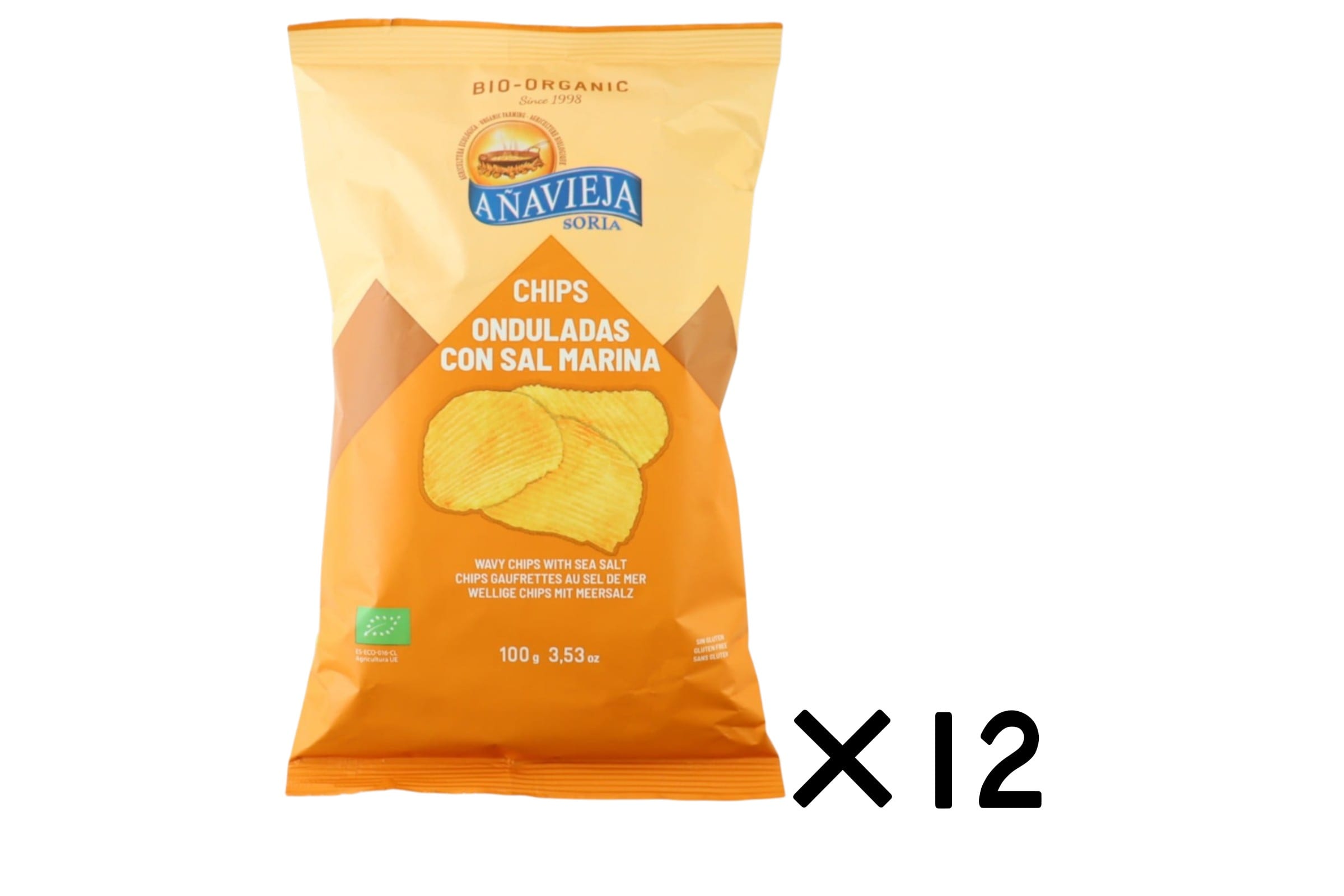 【送料無料】オーガニック ポテトチップス ウェイビー（シーソルト）12点セット