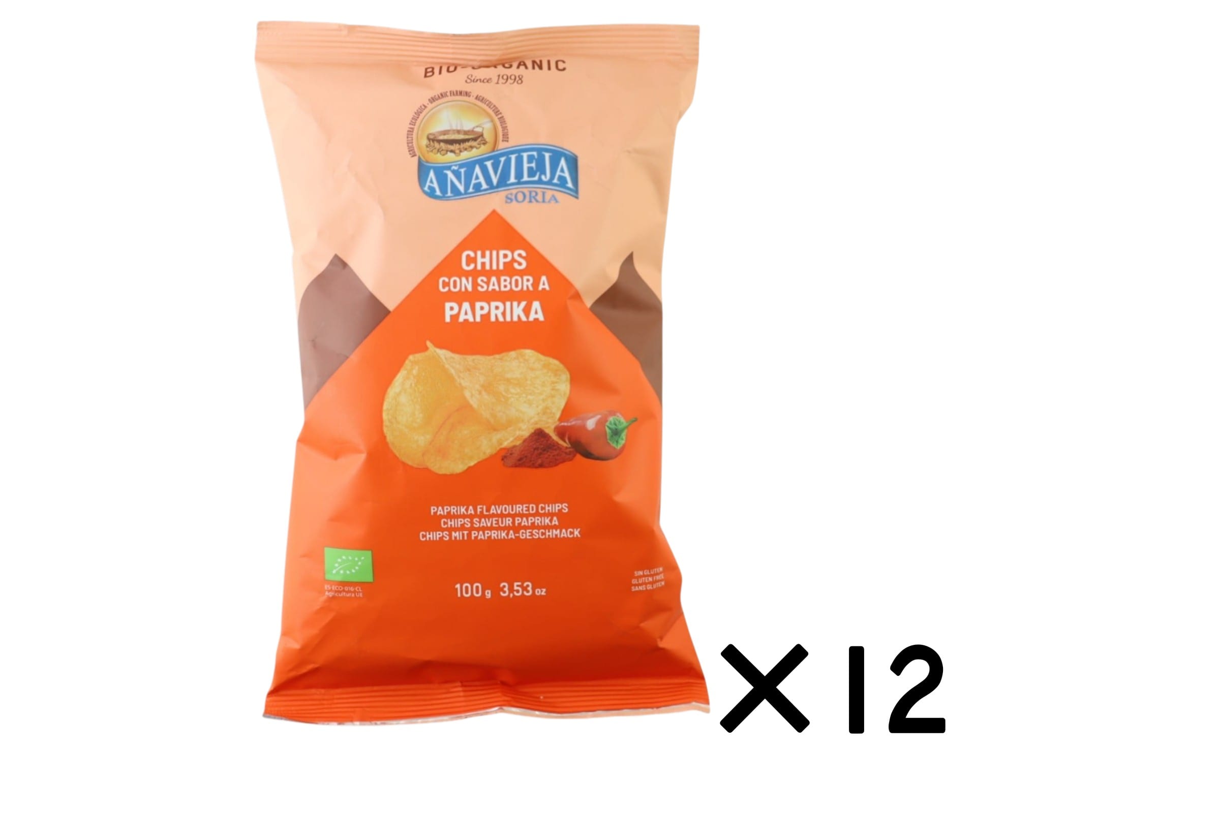 【送料無料】オーガニックポテトチップス（パプリカ）12点セット