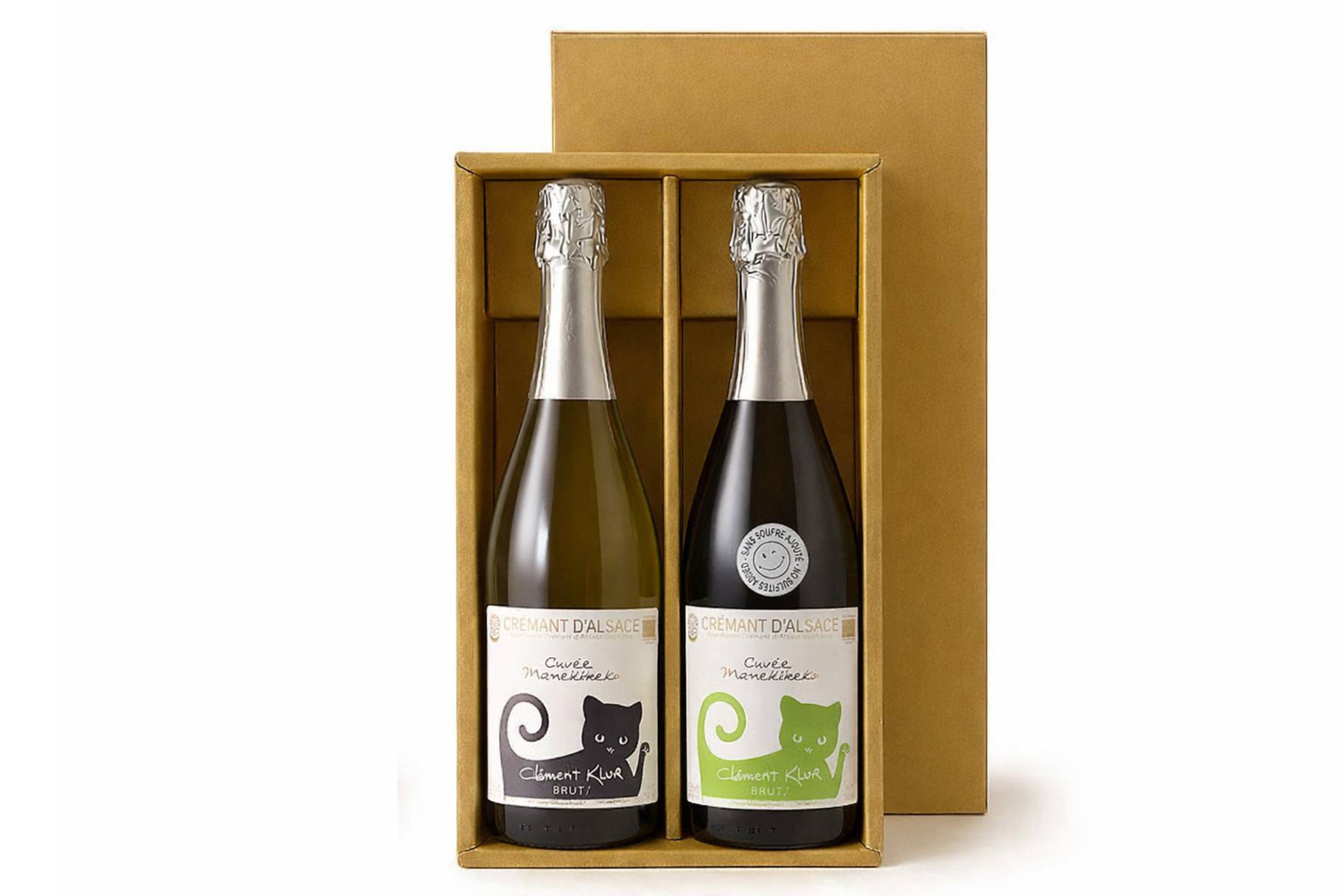 フランスワイン泡2本セット マネキネコ【送料無料】
