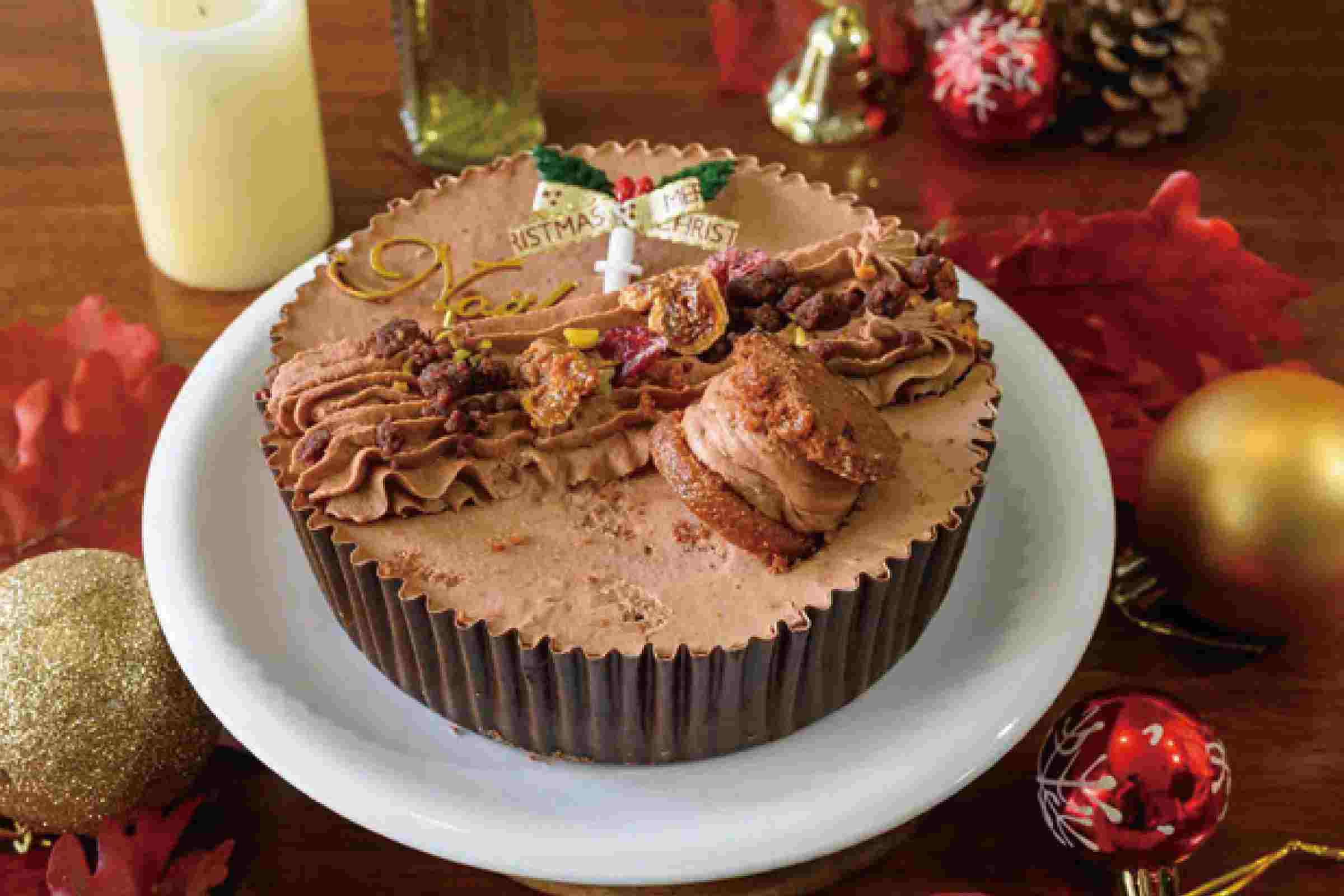 Wショコラのクリスマスチーズケーキ　５号（約15㎝）