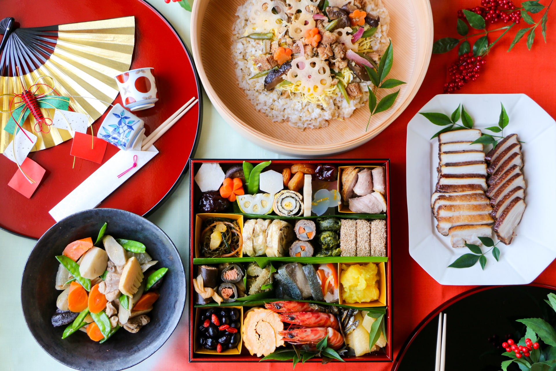 薬膳おせち(一段重)と真空パック3種セット