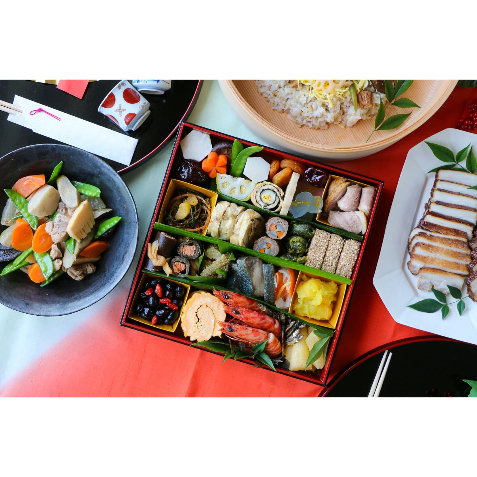 薬膳おせち(一段重)と真空パック3種セット