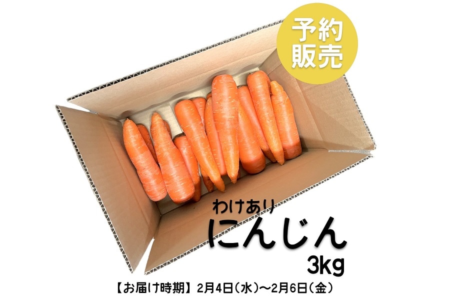 にんじん箱　わけあり　3㎏　有機（C）